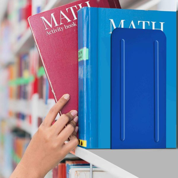 Customized Desk Organizer Book Stopper Bracket with Metal Bookend Supports 9 Inch