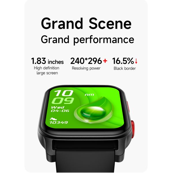 IPS Display Square Shape Smart Watch With 9 Sport Modes And Bluetooth Call