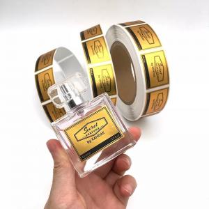 China Aluminium Gold Foil Self Adhesive Sticker Perfume Sticker Label Foil Stamped wholesale