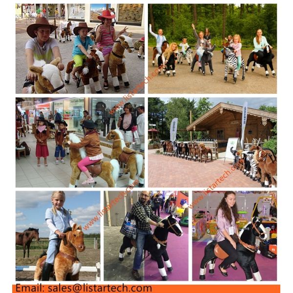 Walking Ride on Toy Horse, Action Pony Toy Go Without Battery, Moving Toy Horse-kid/adult