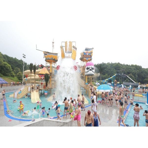 Mix Color Interactive Water Park Playground For Hotel Swimming Pool