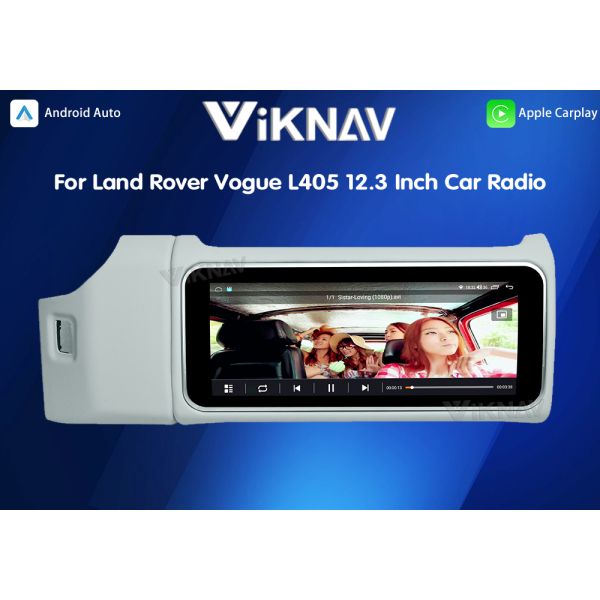 Viknav 12.3 Inch Touch Screen Car Radio For Land Rover Range Rover Vogue L405 2013-2017 Multimedia Player GPS Navigation Head Unit (Ivory)
