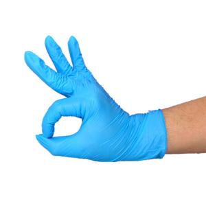 China 24cm AQL4.0 Rubber Disposable Latex Exam Gloves Enhanced Strength on sale