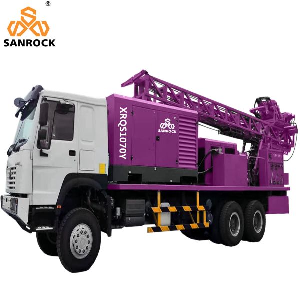 Truck Mounted Water Well Rig Bore hole 600m Deep Water Well Drilling Rig With Compressor