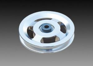China RAPID Silver Alloy Pulley Wheels , Steel Cable Pulley Wheels With Bearings wholesale