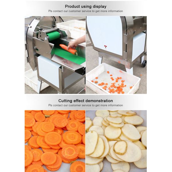 140KG 2.25KW Large commercial canteen cutting machine vegetable and melon slicing machine multi-functional automatic