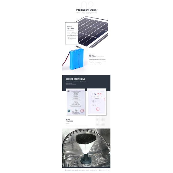 3.7V Black Solar Powered Fence Lights Solar Lantern 80LM For Outdoor Courtyard