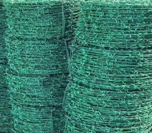 China 2.0mm 10cm Security Farm Barbed Wire Fence PVC Coated Convenient Installation wholesale