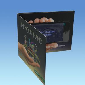 China Paper Digital Video Booklet With Smart Buttons , 7 Inch LCD Video Mailer wholesale