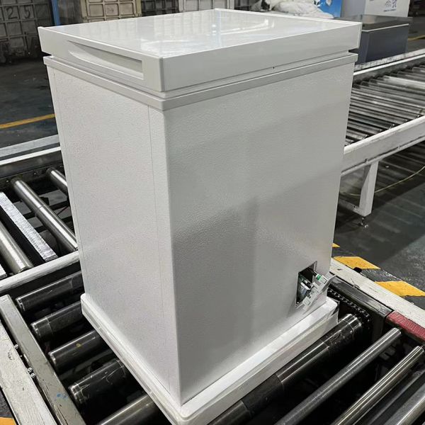 Glass Material Single Door Deep Chest Freezer Mechanical Temperature Control