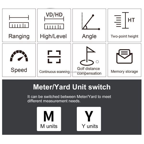 golf laser rangefinder telescope Mounted Range Finder mini handheld laser rangefinder slope