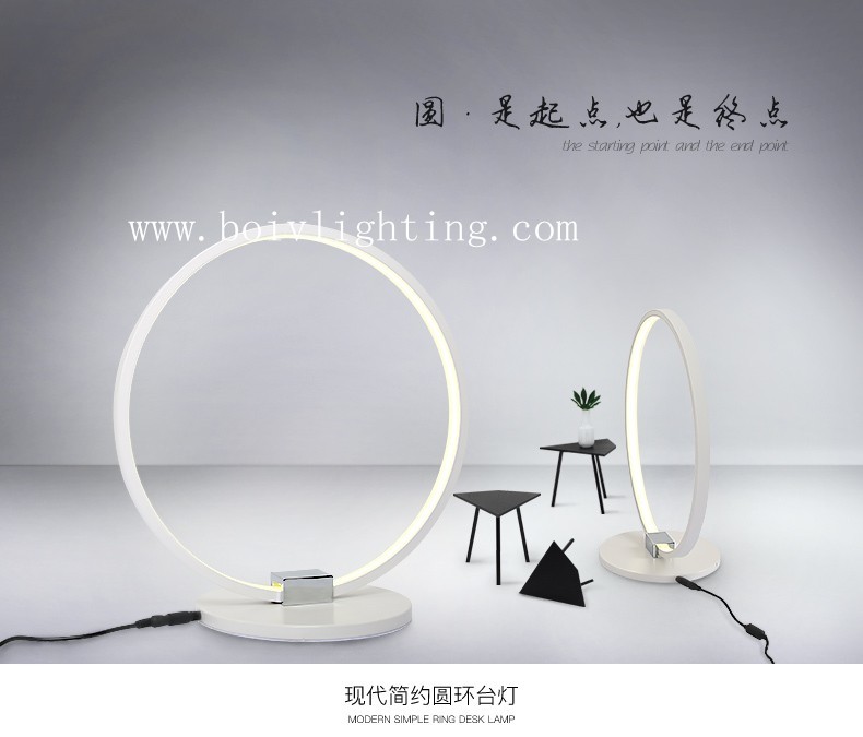 LED Lighting  Round Table Lamp Warm Light Thre Size Aliminum Acrylic