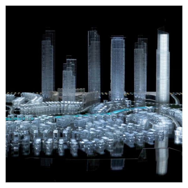 Cityscape Architectural Scale Model High Rise Towers Scale Model For Architecture