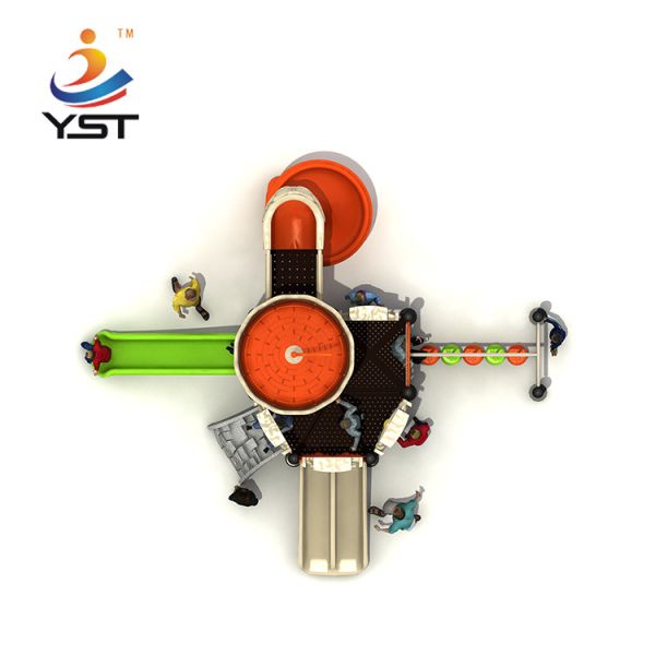 Outdoor Galvanized Pipe Kids Playground Slide With SS304 Fasteners