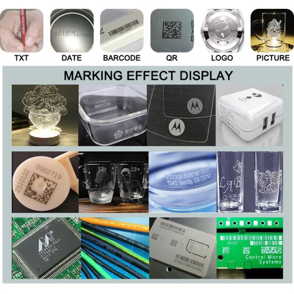 Bench-Top Fiber Laser Marking Machine for Mini Portable Laser Marker Ultraviolet Metal Glass Trophy Engraving and Coding