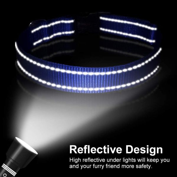 Adjustable Safety Personalized Pet Collars Nylon Dog Collars With Buckle