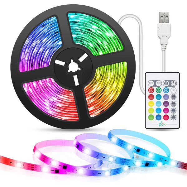 5M 3M DC 5V 12V Smart 5050 RGB LED Strip With IR Wifi Auto Lighting Systems
