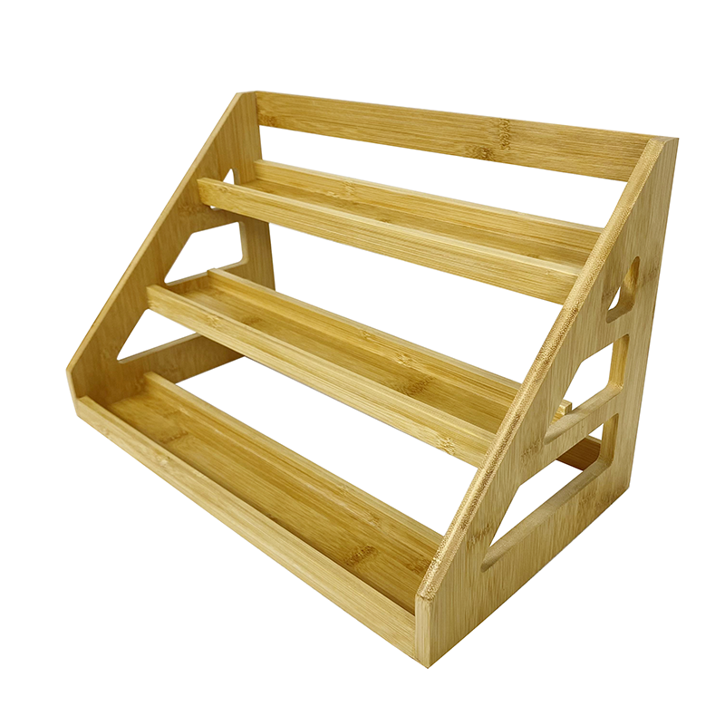 Sustainable Bamboo Cabinet Spice Rack Organizer 48.3x21.6x24.1cm Kitchen Pantry Shelf