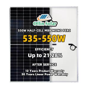 China PV Module Monocrystalline Silicon Cell Solar Power Panel 540W 550W wholesale