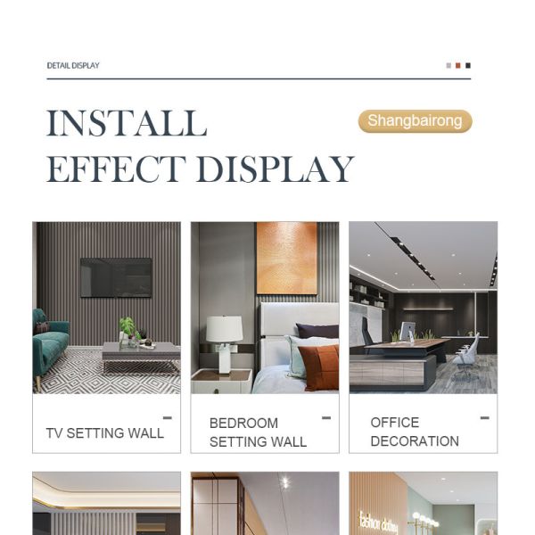 Interior Decoration Environmentally Friendly PVC Moulding Board WPC Grating Panel