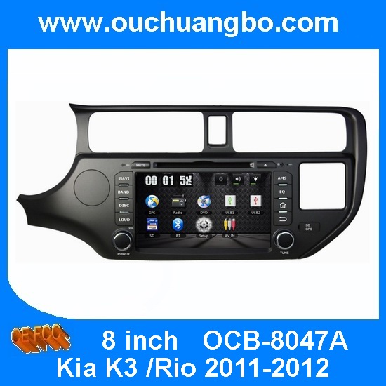 Ouchuangbo Car Stereo Radio DVD Player for Kia K3 Rio 2011-2012 GPS Navigation USB Media Player OCB-8047A