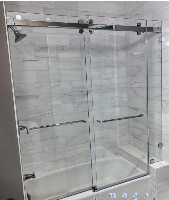 Modern Glass Fittings Tempered Glass Door System Stainless Steel Frameless Shower Sliding Door Hardware