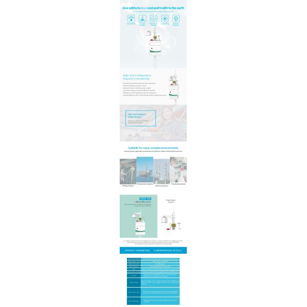 Wireless Transmission 24H Air Pollution Monitoring Devices Alarm Record Data Storage