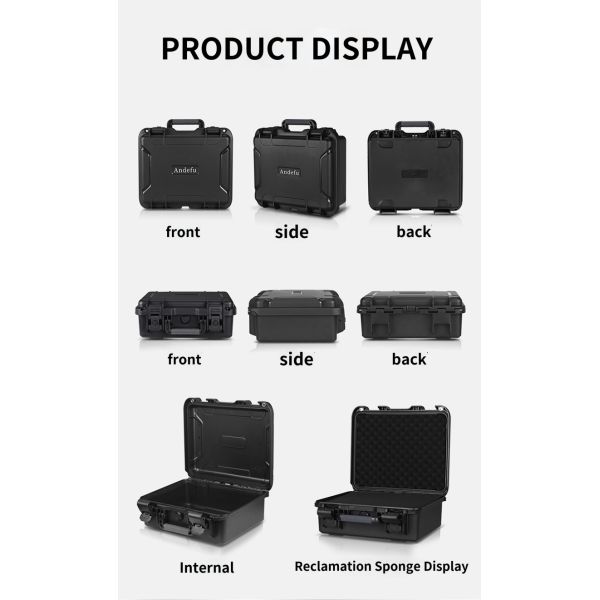 Lightweight 1.95KG Tool Storage Case with 382x333x150mm External Size and 350x270x135mm Inner Space for Secure Equipment Protection