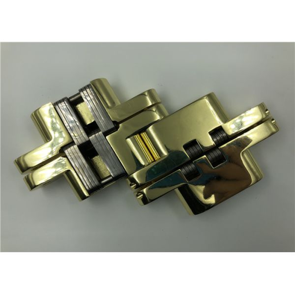 Gold Plated SOSS Hidden Hinges , Zinc Alloy Concealed Gate Hinges 25kg Loading