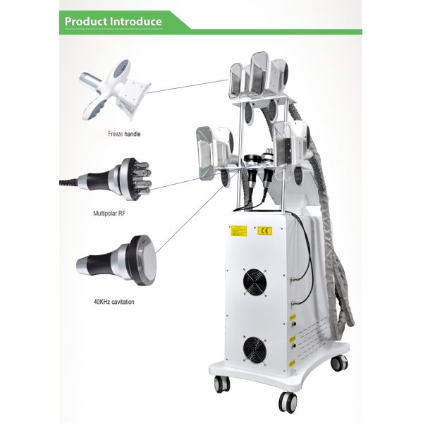 Salon Body Slimming Machine Cryolipolysis 4 Frozen Handle Freeze Temperature