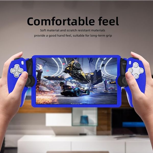 Soft Protective Skin Case For Playstation Portal Remote Player, Shockproof Anti-Scratch - Blue