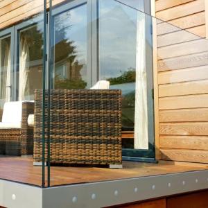 Buy cheap Frameless Deck Glass Railing 4+4mm 5+5mm 6+6mm 8+8mm Outdoor Tempered Glass from wholesalers