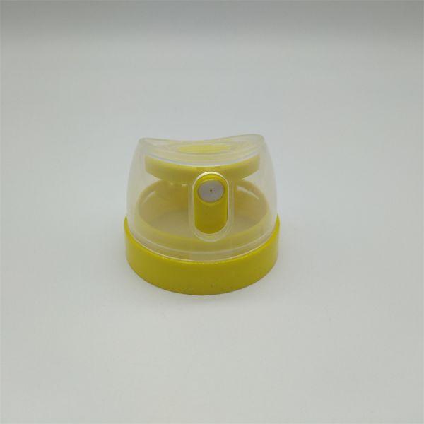 Aerosol spray cap protective overcap shown on can