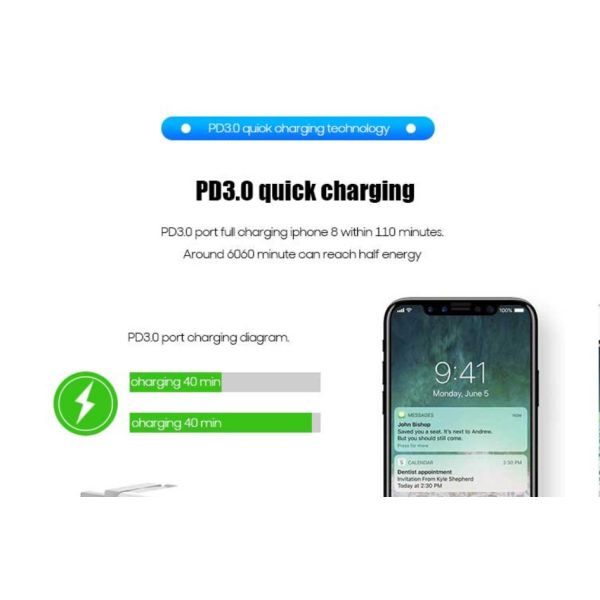 USB Type C Quick Charge 3.0 Charger , USB Fast Charger For Samsung S8 / S9