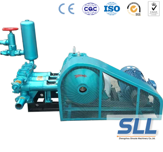 Horizontal Drill Rig Concrete Grout Pump , SBW Triplex Plunger Electric Cement Grout Pump