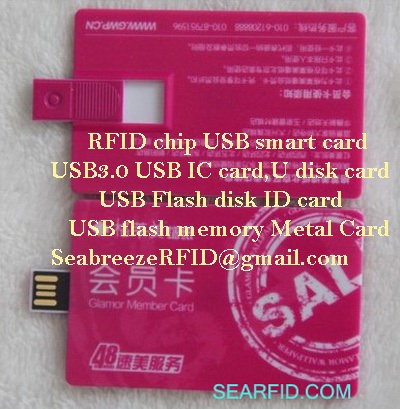 RFID Smart card U Disk, U Disk Smart card, IC card U Disk, Hi-speed USB3.0 U Disk PVC Card, USB Flash disk Card