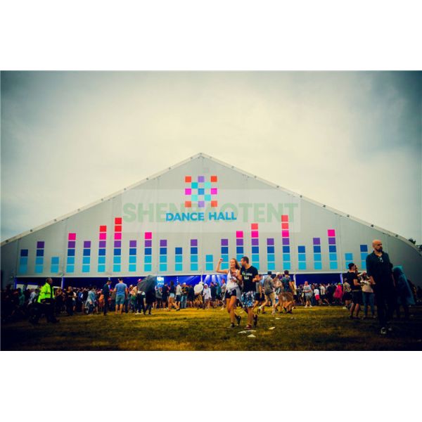 Huge Event Hall Aluminium Frame Tent For Dancing 50 Meter Span Aircraft Shape