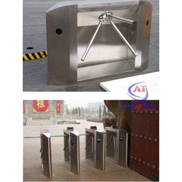 Fast pass Tripod Turnstile Gate , bidirectional Turnstile Security Products long range control