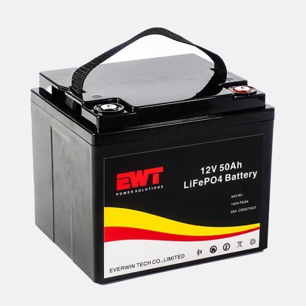 Bicycles 12V Lithium Iron Phosphate Battery 50Ah LiFePO4 Battery Replacement CE