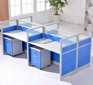China Cusomized Wooden Material 4 Seats Office Desk Cubicle Multi Color Easy To Install wholesale