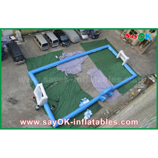 Inflatable Football Pitch Portable Outdoor Inflatable Soccer Field / Football Field With Printing Logos