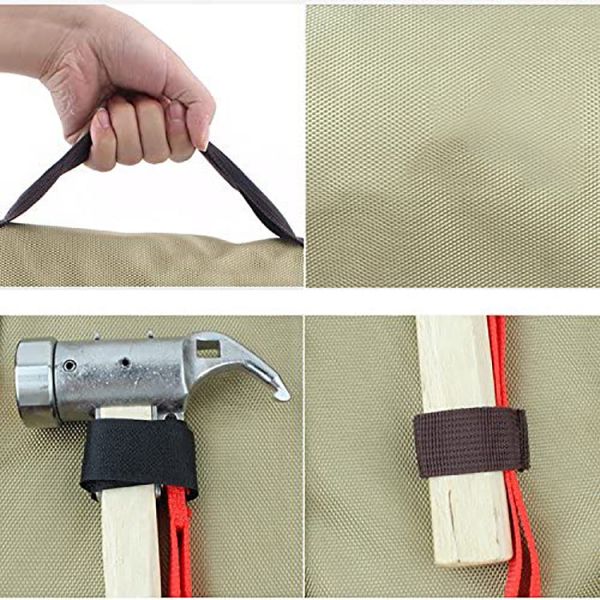 Anti Abrasion Thickened Roll Up Tool Pouch , Multiscene Roll Out Tool Bag