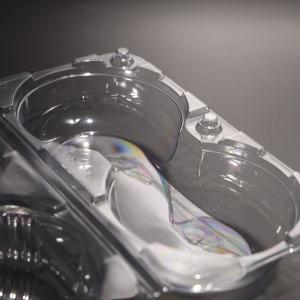 Reusable PET Plastic Food Containers with Rectangle Shape and Spoon