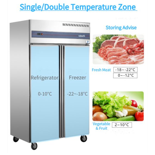 Multiscene Upright Kitchen Fridge Freezer 380W Single Door Soundless