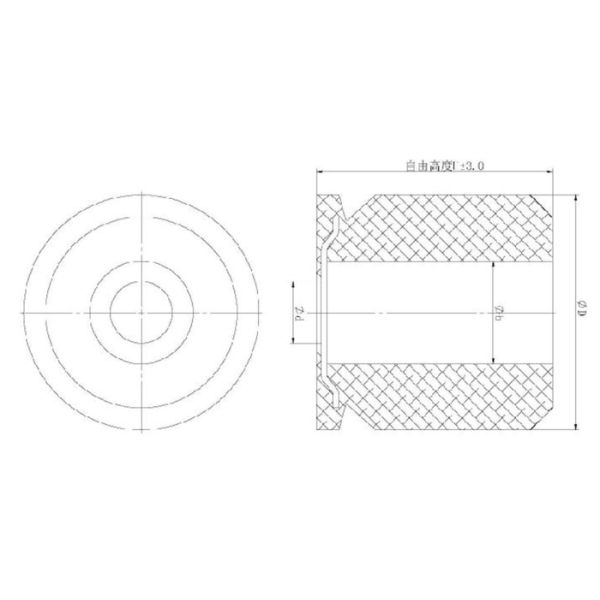 1m/S PU Polyurethane Elevator Buffer For Safety Brake