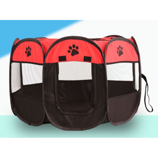 Oxford Fabric 48cm Dog Playpen Fence 58cm Fold Up Dog Playpen