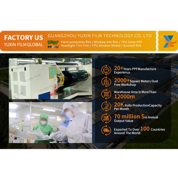 High Quality Glossy Satin Color PPF Car Vinyl Wrap TPU Easy Install Paint Protection Film with Self-Healing Film