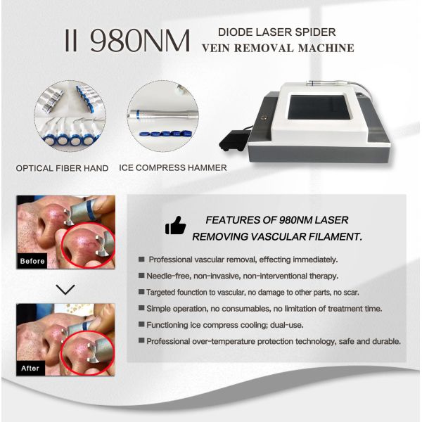 15ms-100ms 20W Spider Veins Removal Machine Face Body Age Spot Removal