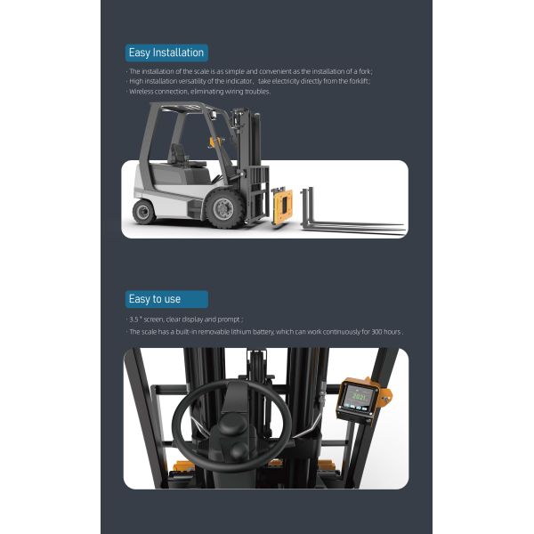 LED Display Digital Forklift Scale Range 30-4500kg with 1 Kg Accuracy