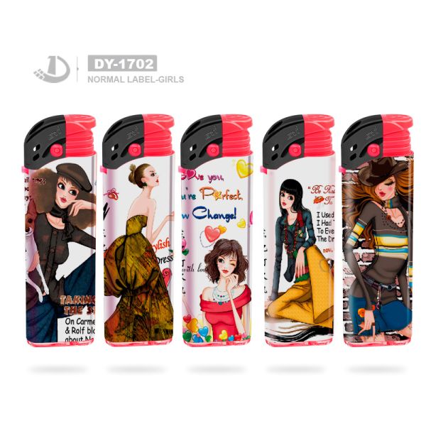 Dongyi Hot Sale High Quality Popular Plastic Flint Wheel Gas Cigarette Lighter with Length 80mm